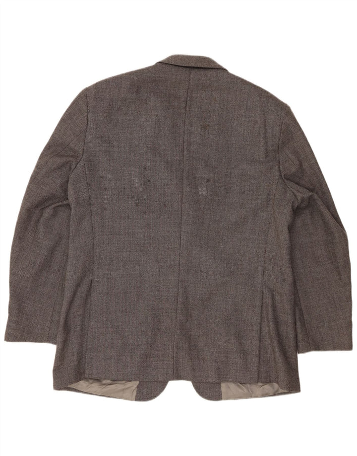 Marks & Spencer Mens 2 Button Blazer Jacket UK 44 XL Grey New Wool
