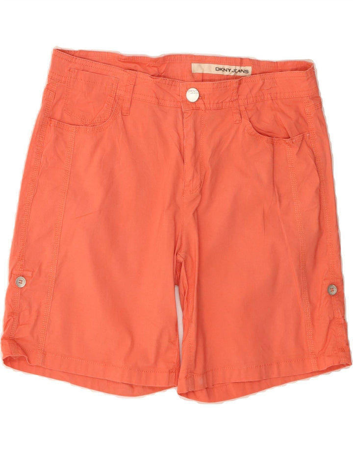 DKNY Womens Casual Shorts US 10 Large W32  Orange Cotton Vintage Dkny and Second-Hand Dkny from Messina Hembry 