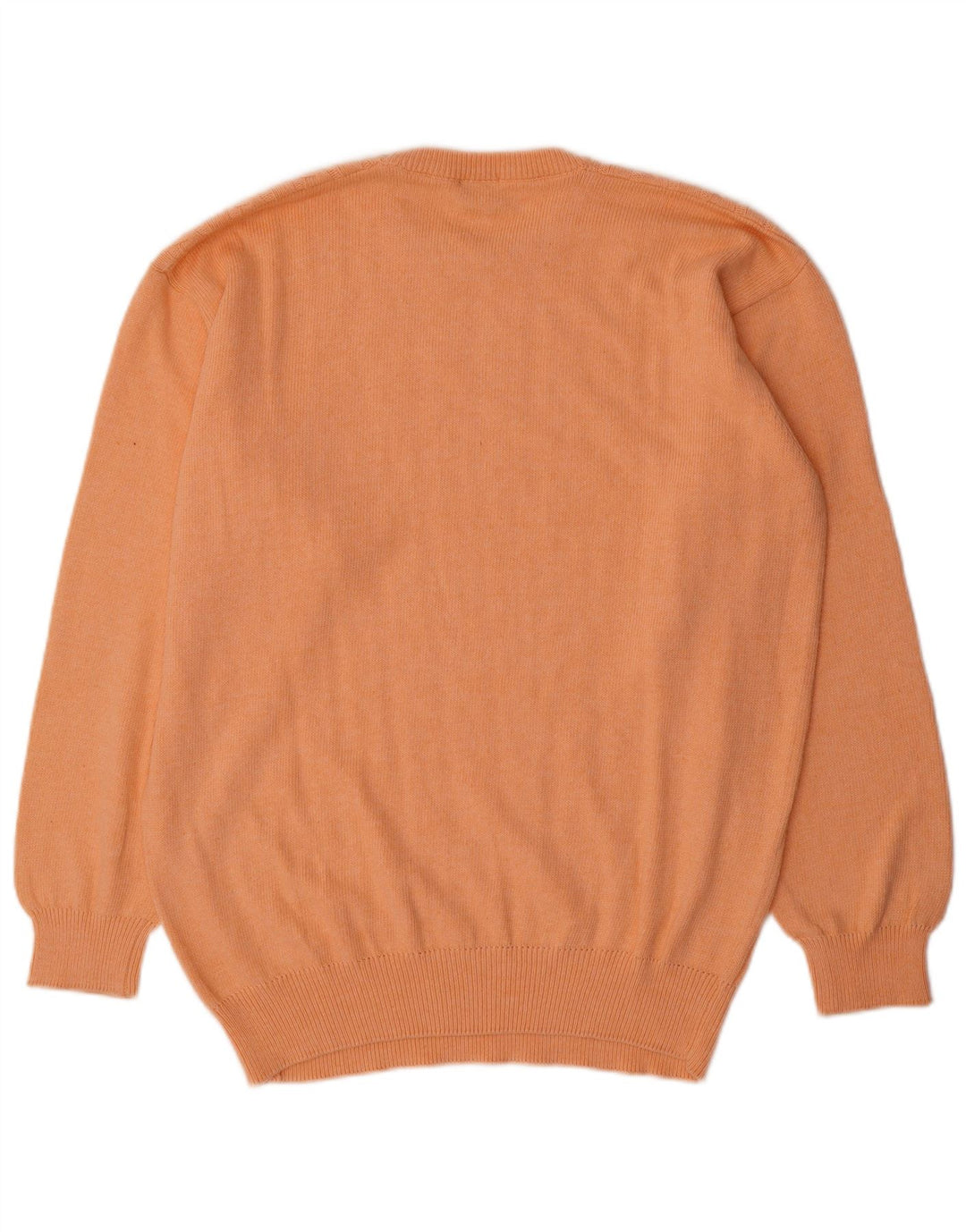 Trussardi Mens Boat Neck Jumper Sweater Large Orange Cotton
