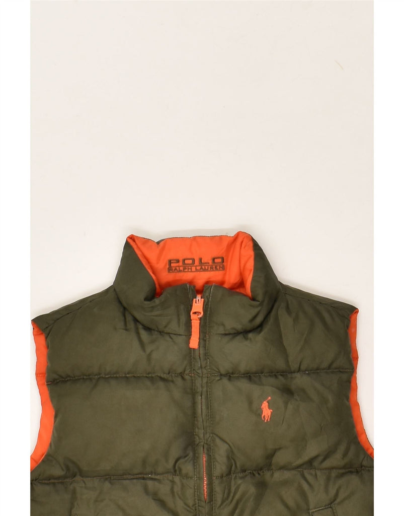 POLO RALPH LAUREN Boys Padded Reversible Gilet 9-10 Years Green | Vintage Polo Ralph Lauren | Thrift | Second-Hand Polo Ralph Lauren | Used Clothing | Messina Hembry 