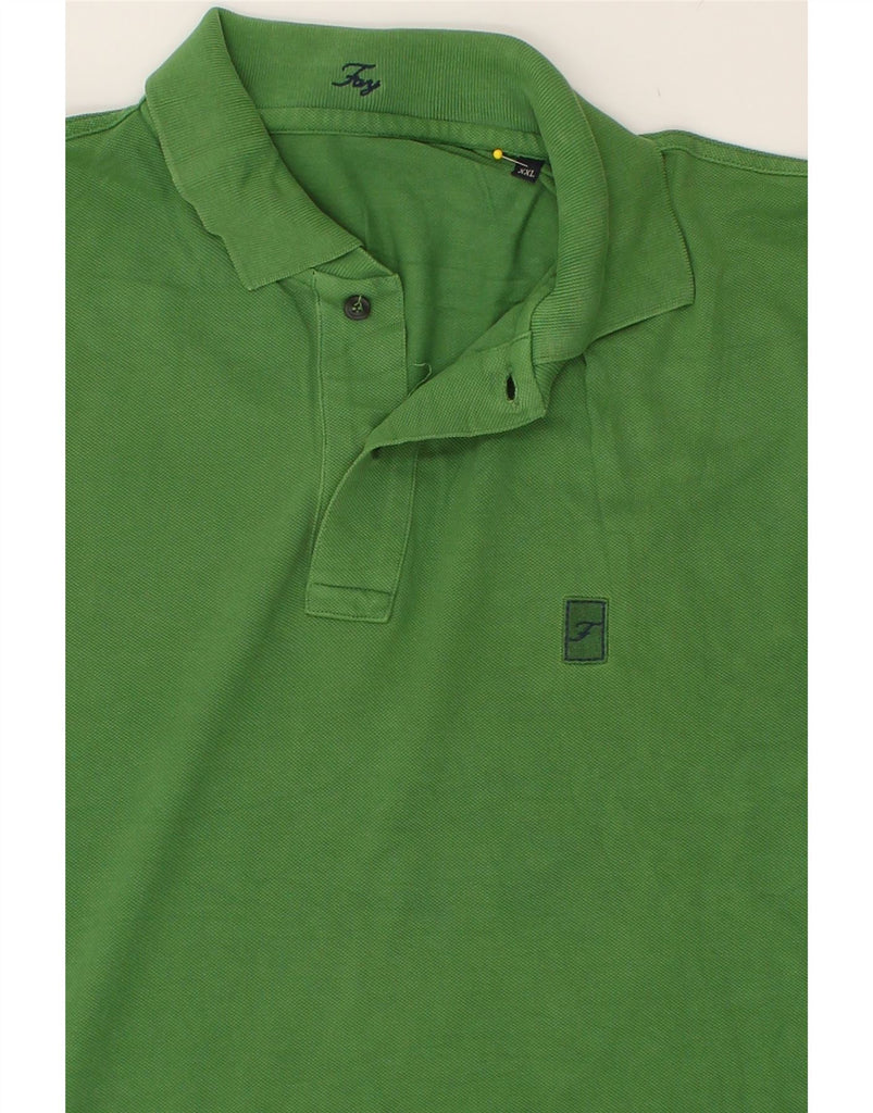 FAY Mens Polo Shirt 2XL Green Cotton | Vintage Fay | Thrift | Second-Hand Fay | Used Clothing | Messina Hembry 
