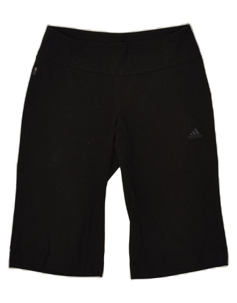 ADIDAS Womens Sport Shorts UK 10 Small Black Cotton | Vintage Adidas | Thrift | Second-Hand Adidas | Used Clothing | Messina Hembry 