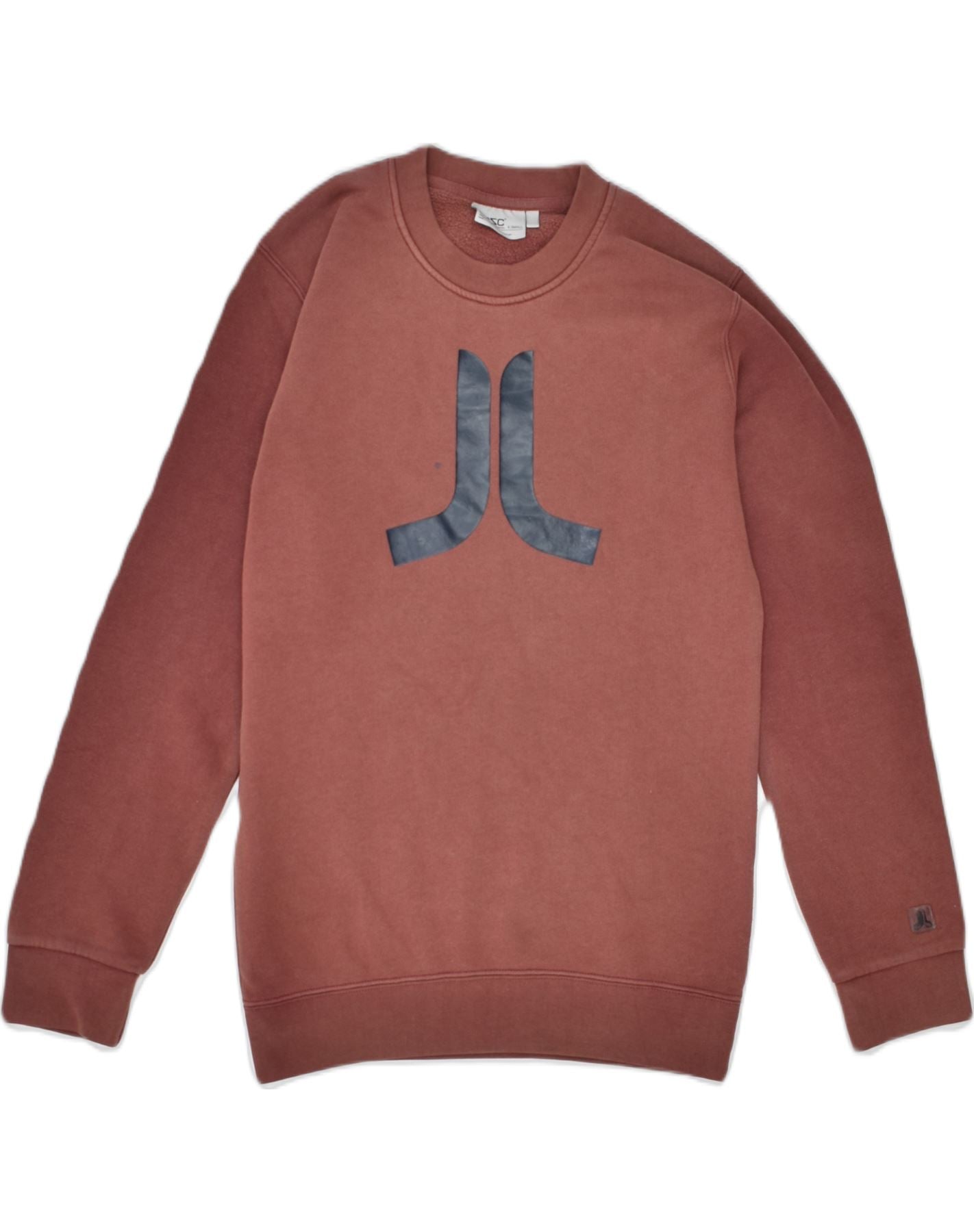 WESC Mens Graphic Sweatshirt Jumper XS Brown Cotton Vintage