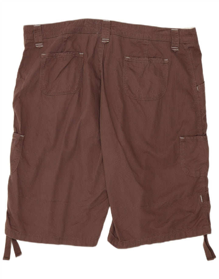 Lee Womens Plus Size Cargo Shorts US 20 XL W40 Brown Cotton