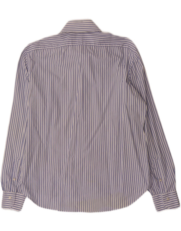 Barba Mens Shirt Size 17 XL Blue Striped