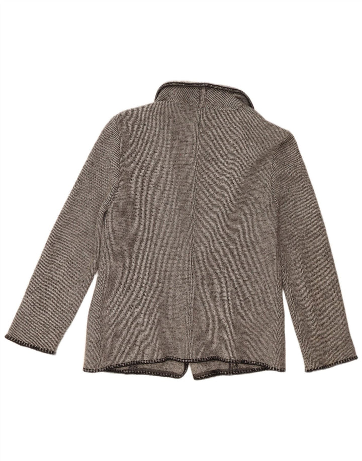 Luisa Spagnoli Womens 2 Button Blazer Jacket UK 14 Large Grey Virgin Wool