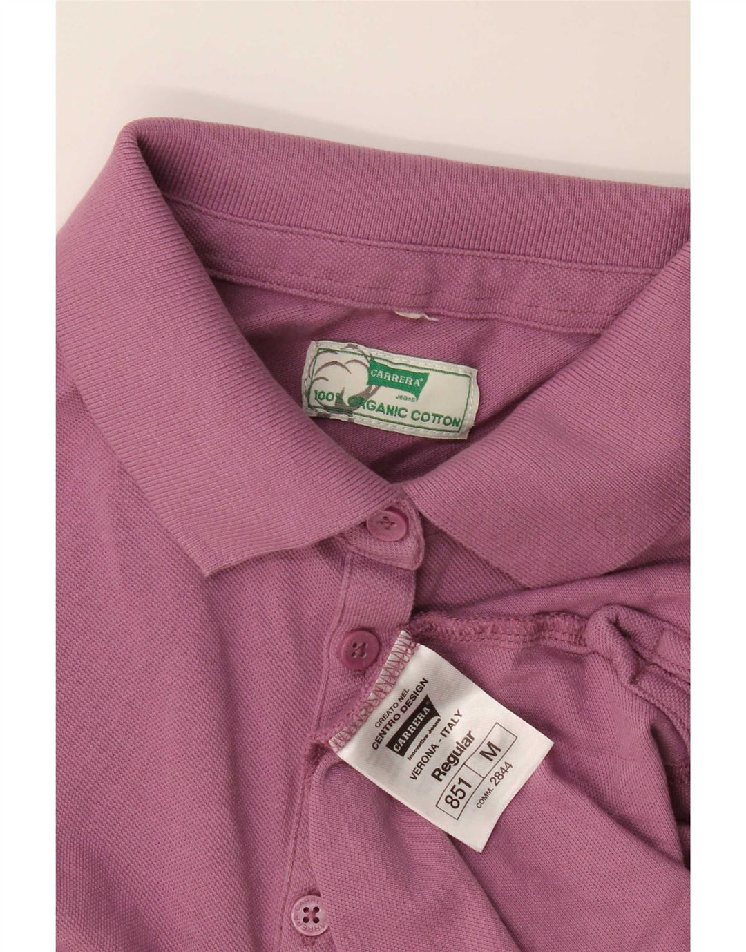 Carrera Womens Polo Shirt UK 12 Medium Purple Cotton