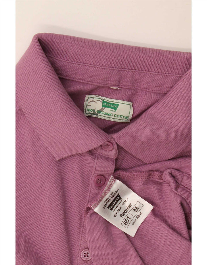 Carrera Womens Polo Shirt UK 12 Medium Purple Cotton