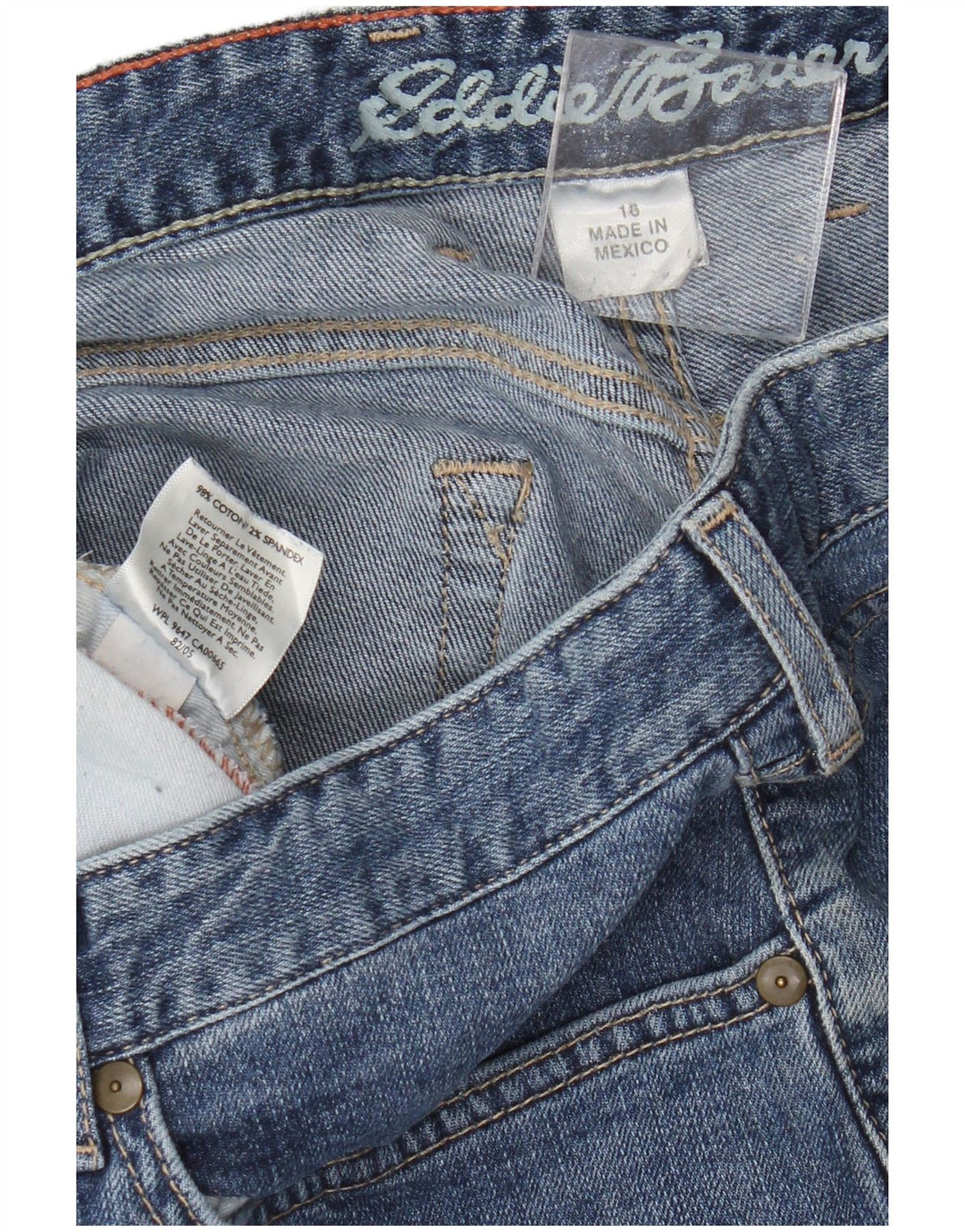 EDDIE BAUER Womens Curvy Bootcut Jeans US 16 2XL W36 L32 Blue Cotton