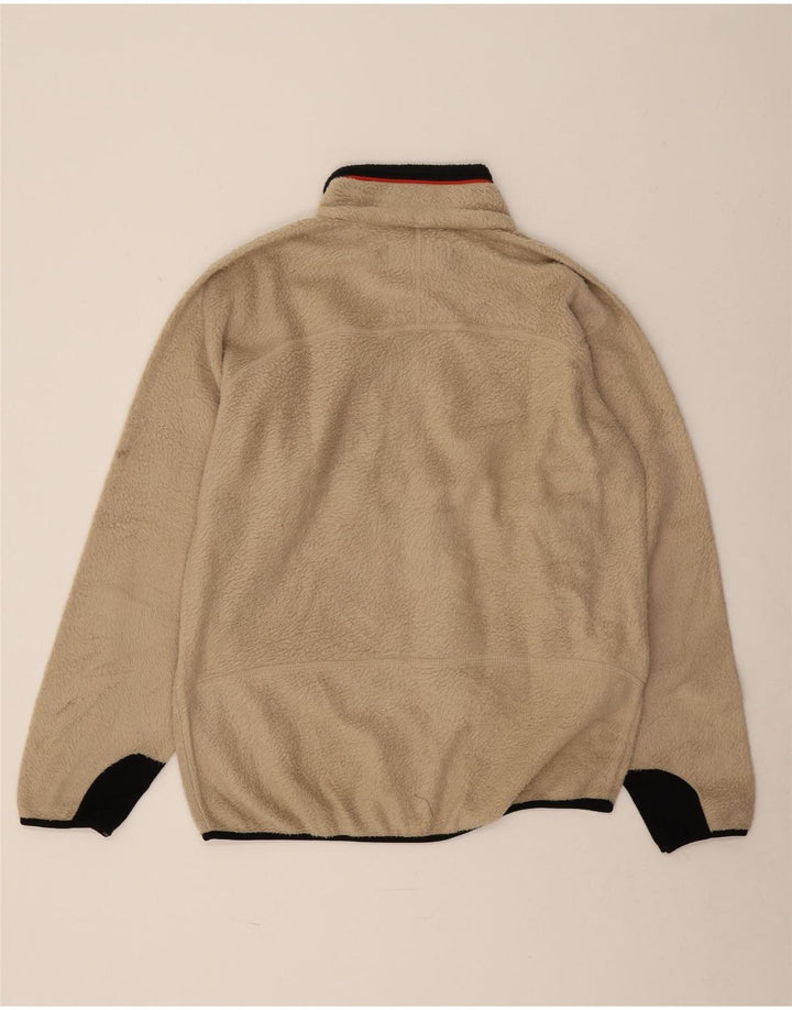 Fila Mens Fleece Jacket UK 40 Large Beige Colourblock Polyester