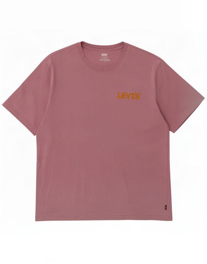 Levi's Mens Relaxed Fit T-Shirt Top Medium Pink Cotton