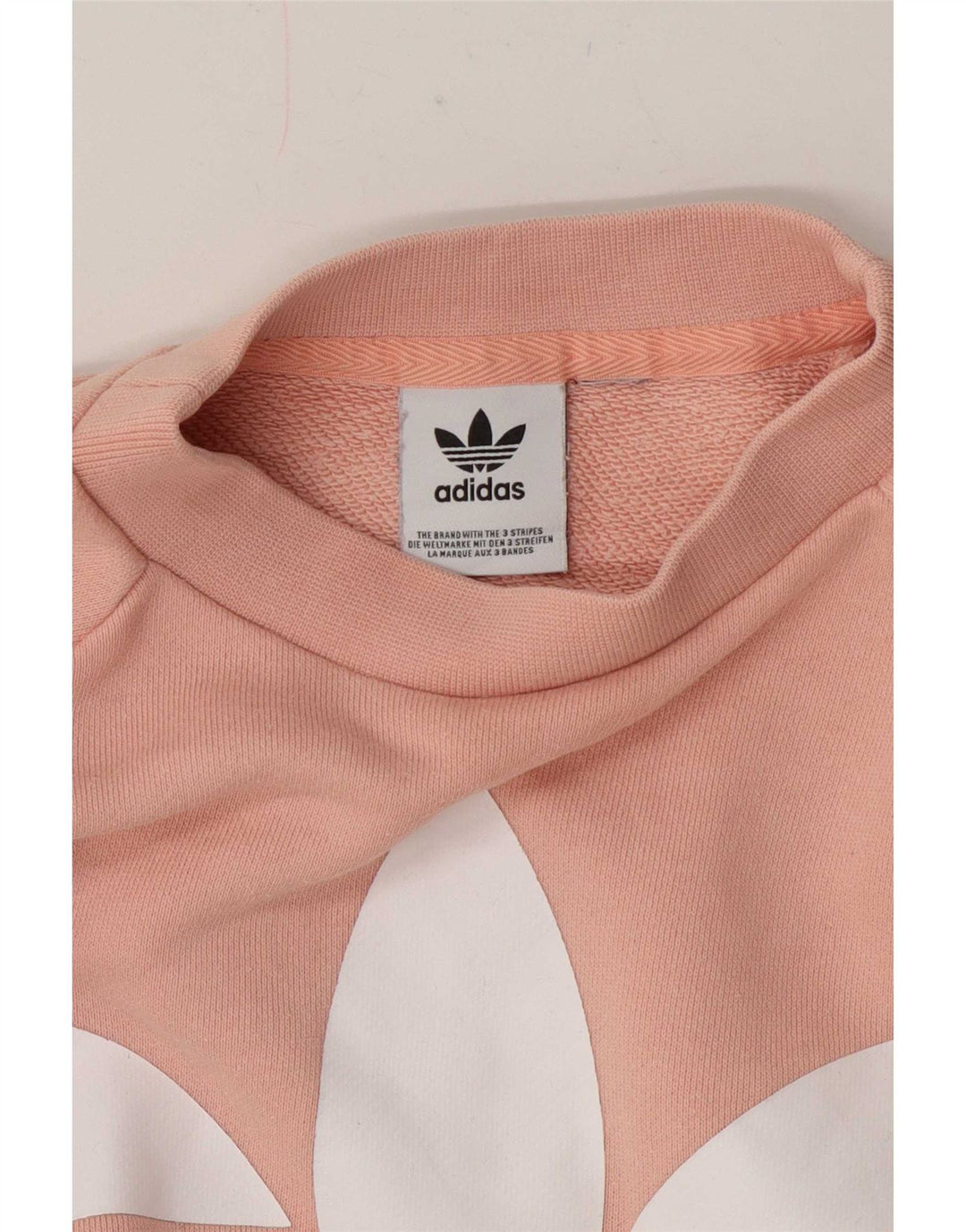 Adidas Womens Graphic Sweatshirt Jumper UK 14 Medium Pink