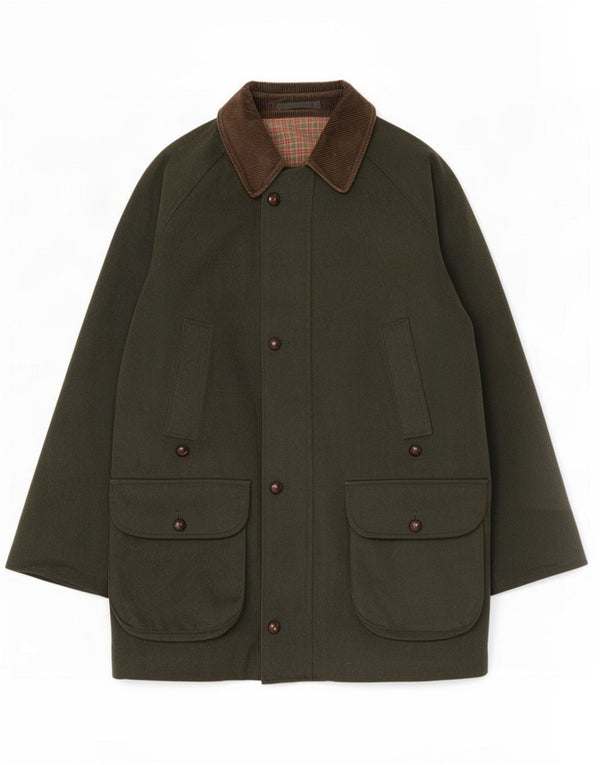 Barbour Mens Utility Jacket UK 42 XL Green Wool