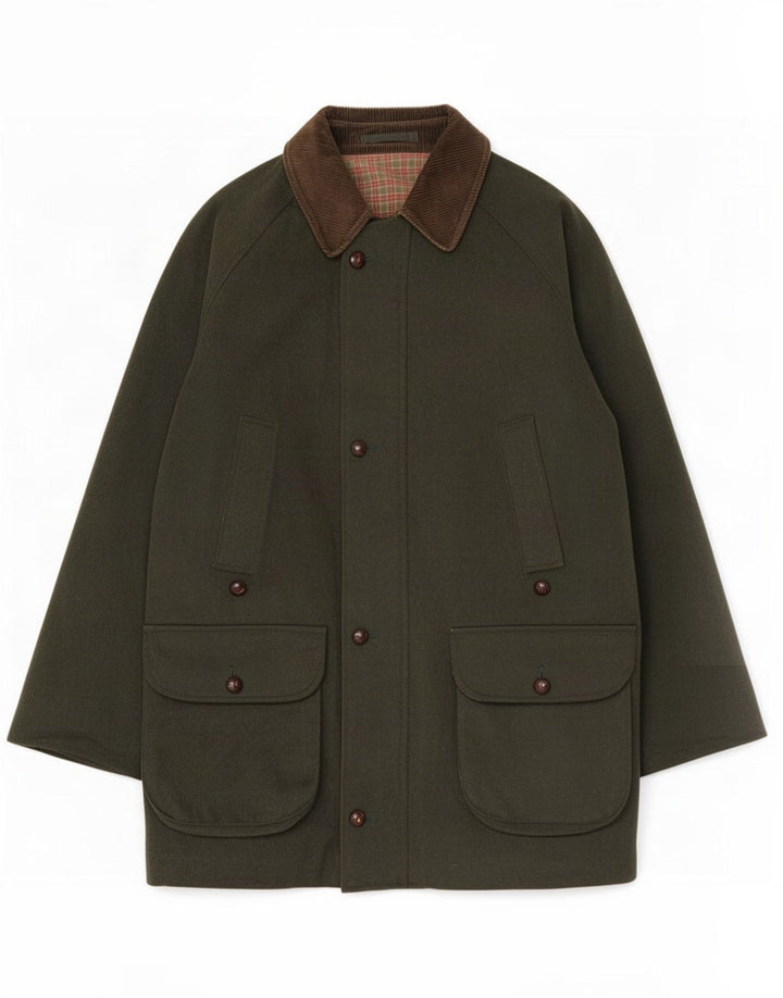 Barbour Mens Utility Jacket UK 42 XL Green Wool