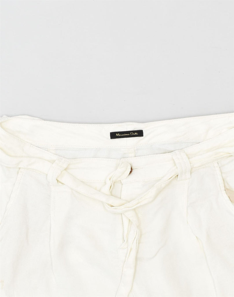 MASSIMO DUTTI Womens Casual Shorts EU 40 Medium W30 White | Vintage Massimo Dutti | Thrift | Second-Hand Massimo Dutti | Used Clothing | Messina Hembry 