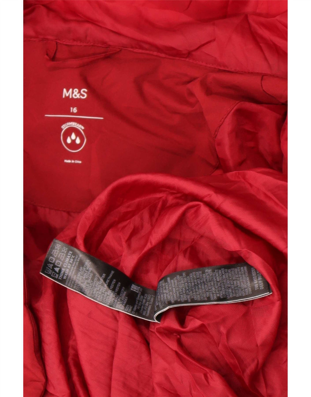 Marks & Spencer Womens Hooded Oversized Padded Coat UK 16 Large Red