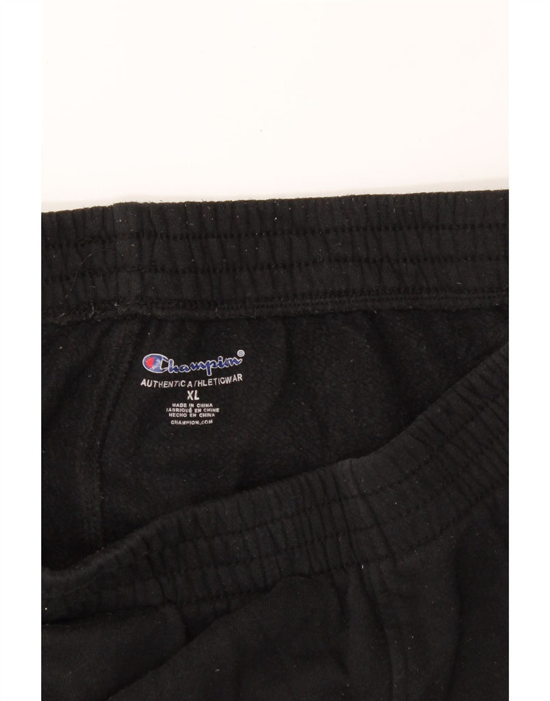 CHAMPION Mens Graphic Tracksuit Trousers Joggers XL Black Cotton Vintage Champion and Second-Hand Champion from Messina Hembry 