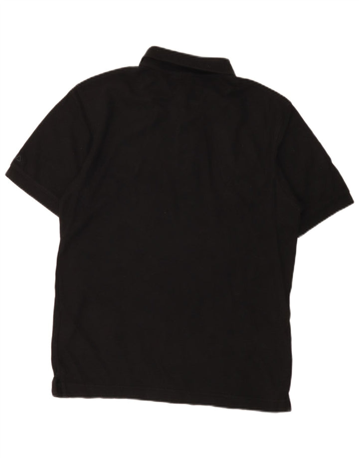 Fila Mens Polo Shirt Small Black Cotton