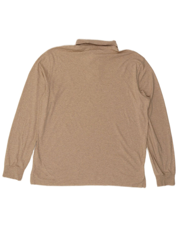 Polo Ralph Lauren Mens Custom Slim Fit Polo Shirt Large Beige Flecked