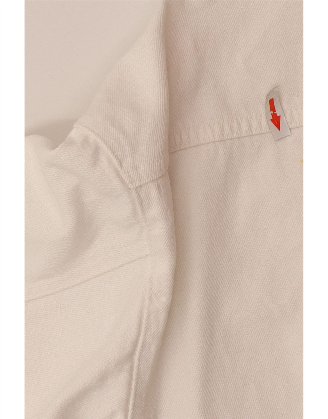 Zara Womens Crop Oversized Denim Jacket UK 10 Small White Cotton