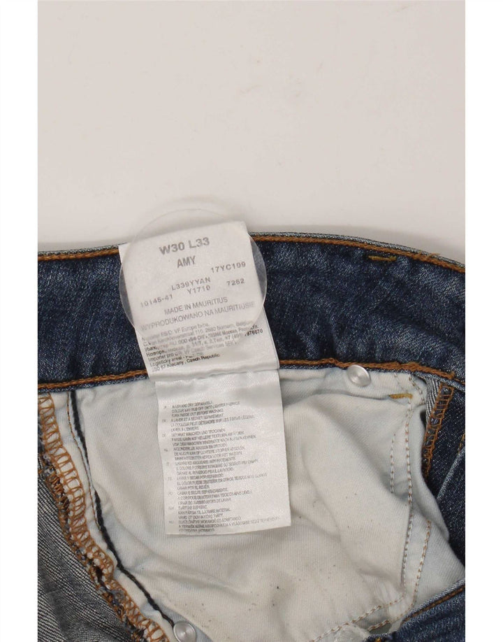 Lee Womens Amy Straight Jeans W30 L29 Blue Cotton