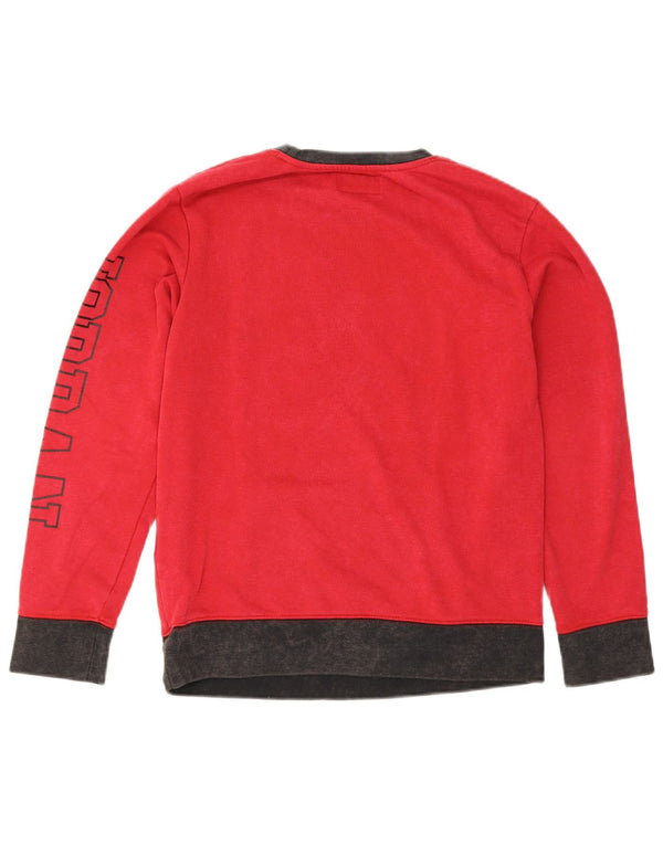 Jordan Boys Graphic Sweatshirt Jumper 12-13 Years Large Red Colourblock