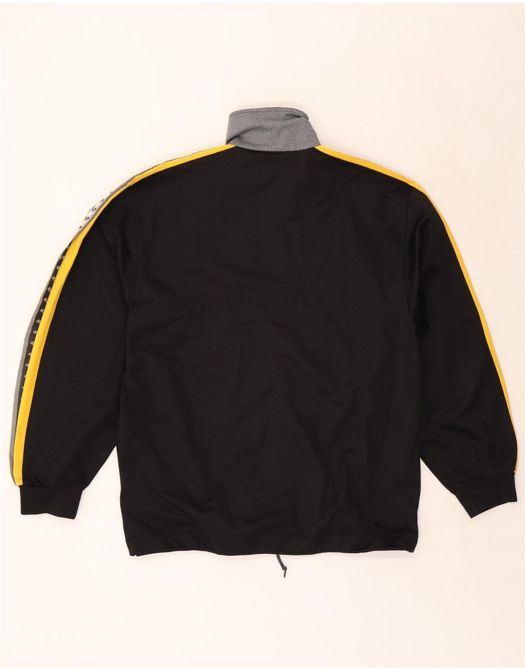 ARENA Mens Graphic Tracksuit Top Jacket Large Black Colourblock