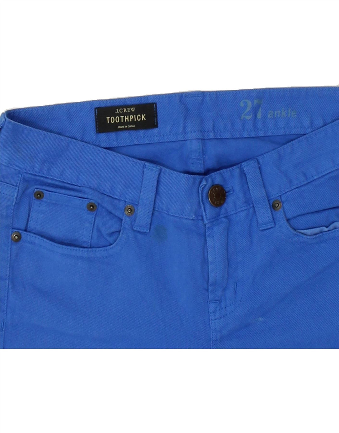 J. CREW Womens Toothpick Slim Jeans W27 L28  Blue Cotton Vintage J. Crew and Second-Hand J. Crew from Messina Hembry 