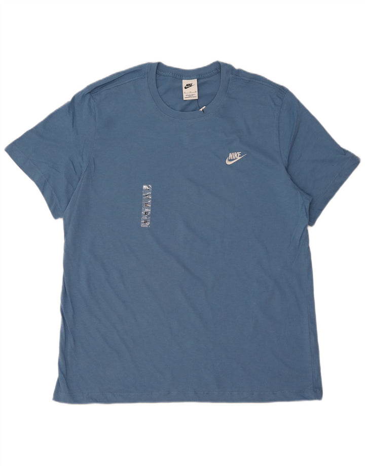 Nike Mens T-Shirt Top XL Blue Cotton