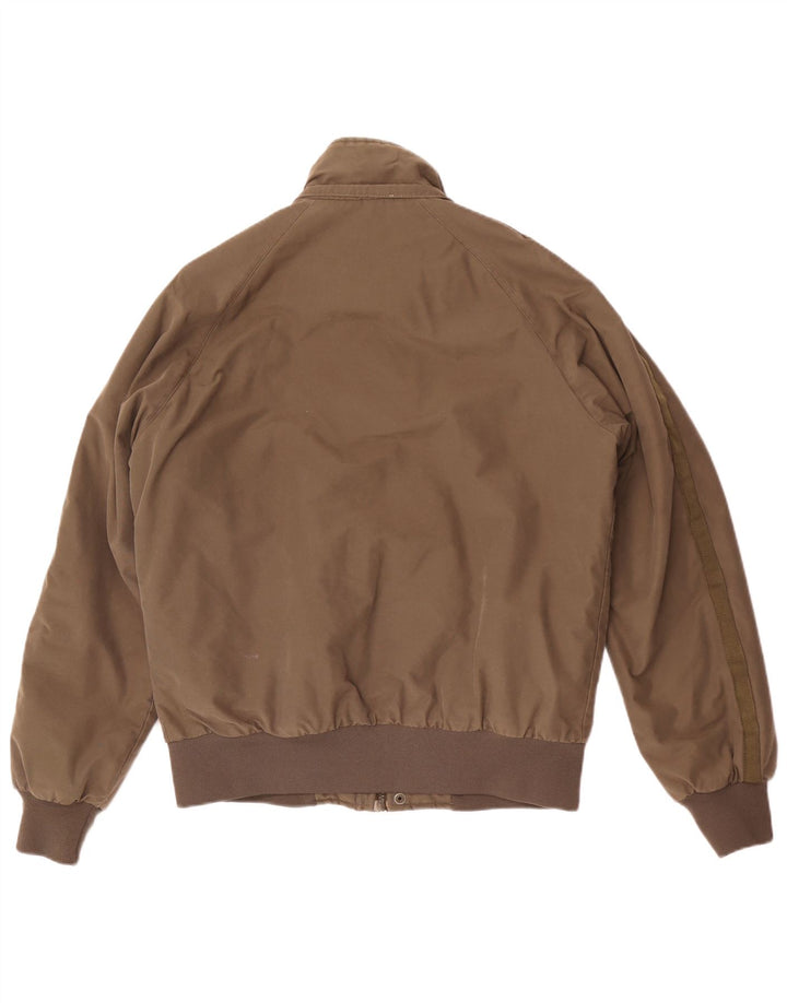 Puma Mens Bomber Jacket UK 40 Large Khaki Cotton