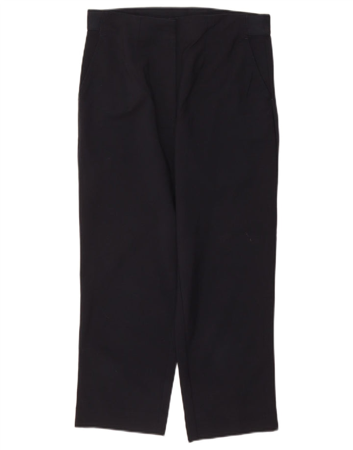Marks & Spencer Womens Capri Trousers UK 10 Small W27 L22 Navy Blue