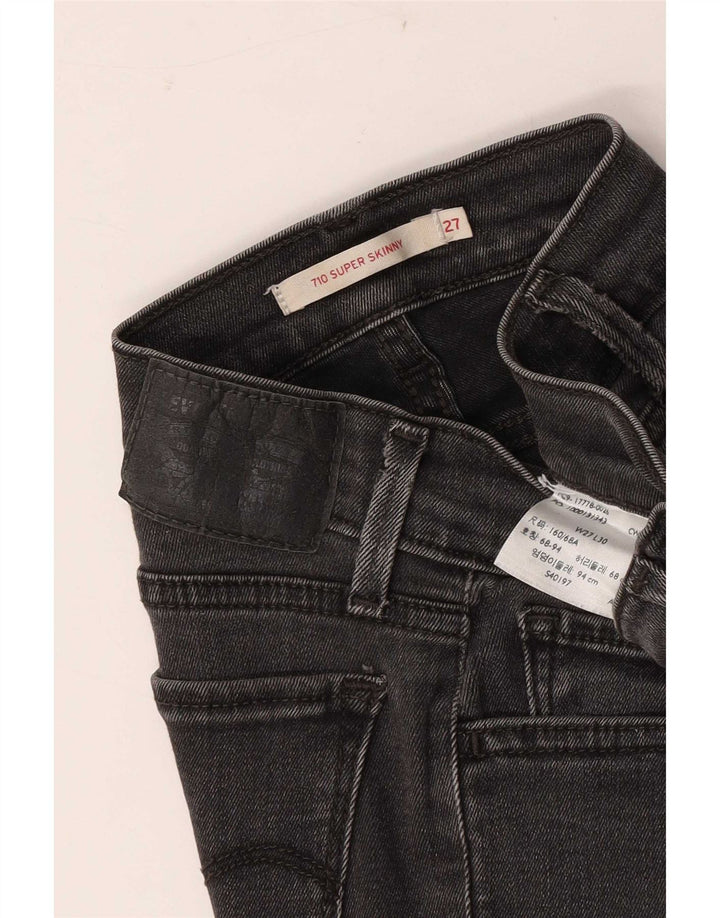 Levi's Womens 710 Super Skinny Jeans W27 L30 Black