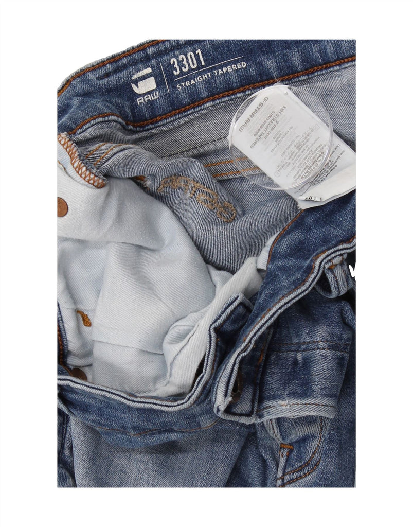 G-STAR Mens 3301 Tapered Straight Jeans W34 L34 Blue Cotton Vintage G-Star and Second-Hand G-Star from Messina Hembry 