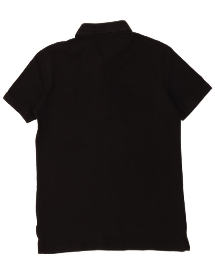 Guess Mens Polo Shirt Medium Black Cotton
