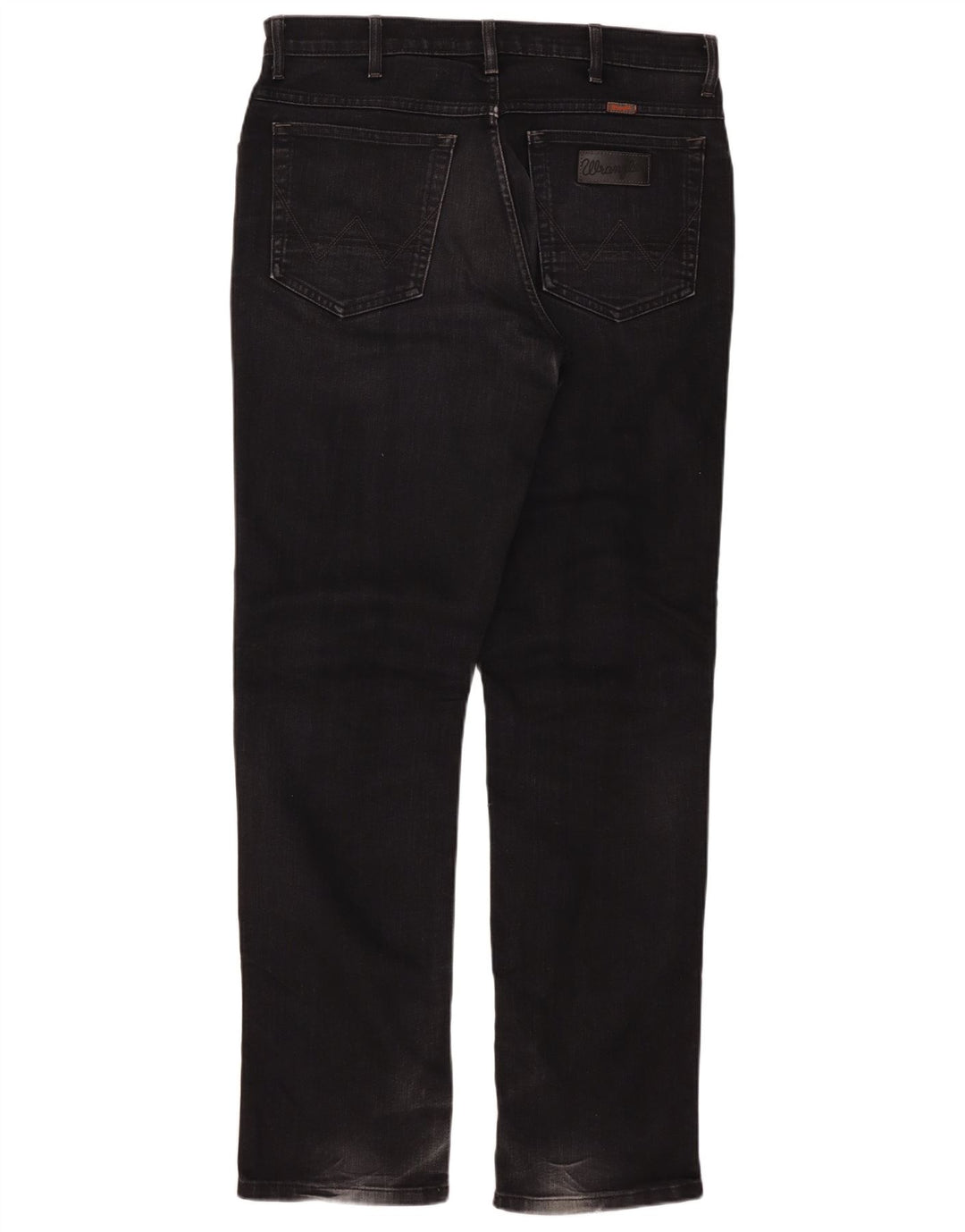 Wrangler Mens Texas Stretch Straight Jeans W36 L34 Black Cotton
