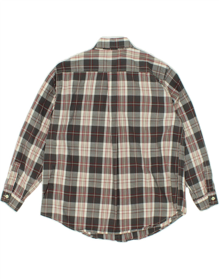 BENETTON Boys Shirt 7-8 Years Medium  Grey Check Cotton Vintage Benetton and Second-Hand Benetton from Messina Hembry 