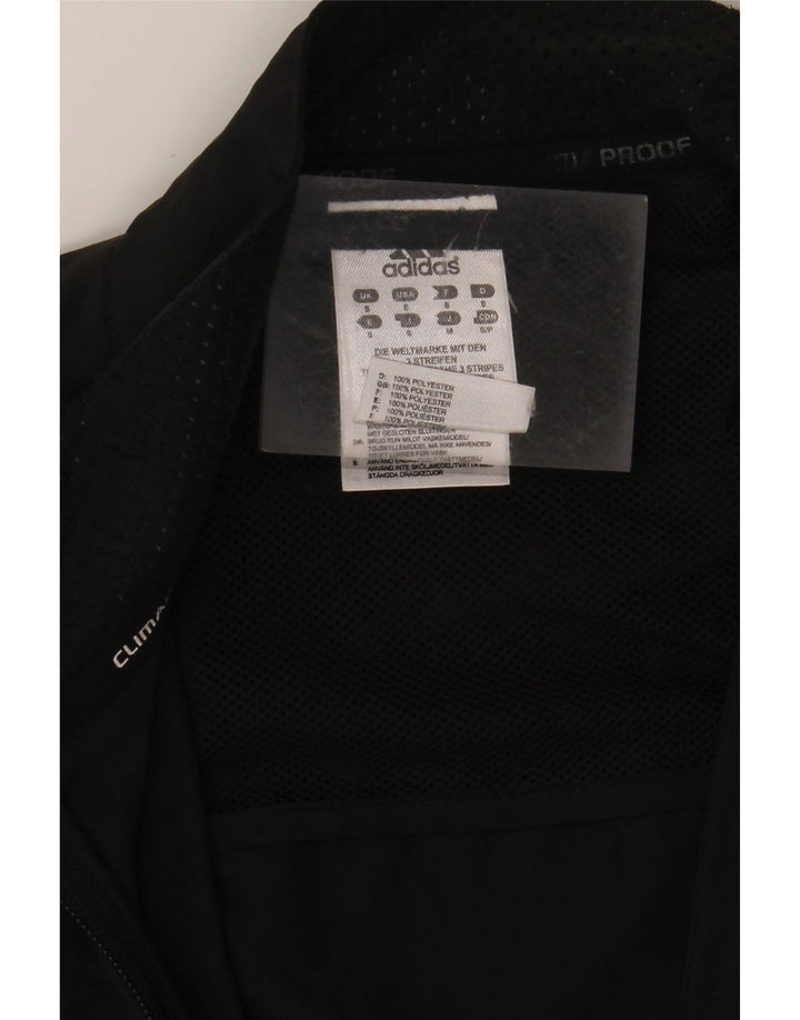 ADIDAS Mens Climalite Rain Jacket UK 36 Small Black Polyester