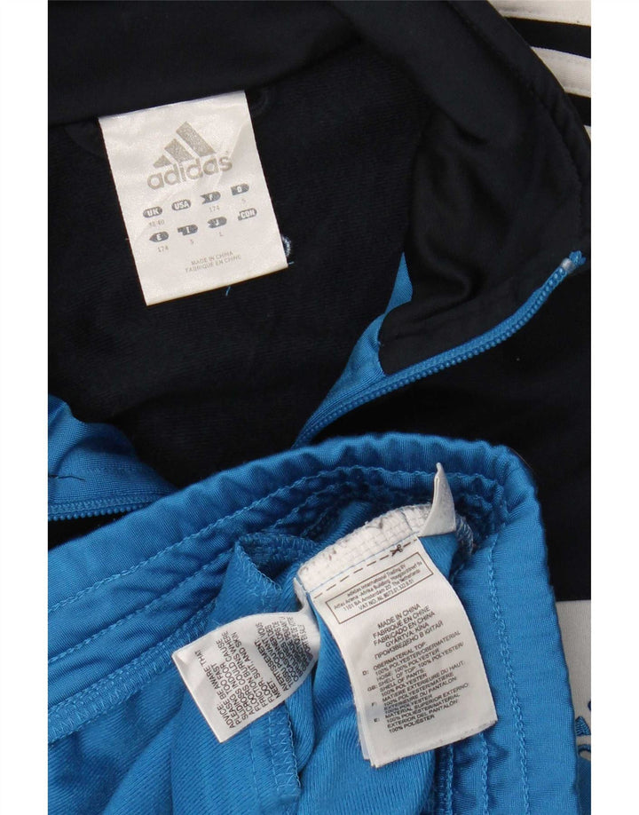 Adidas Mens Tracksuit Top Jacket UK 38/40 Medium Blue Colourblock Polyester