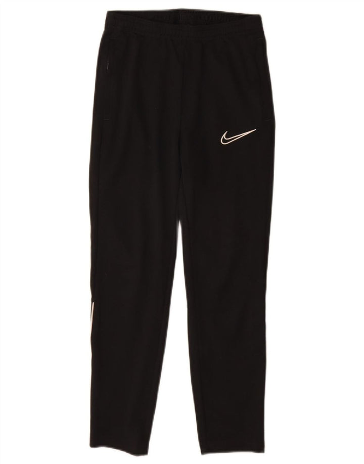 Nike Boys Dri Fit Tracksuit Trousers 10-11 Years Medium Black Polyester