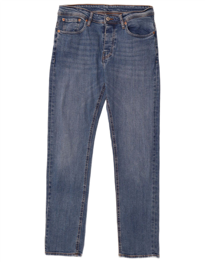 LEVI'S Mens 502 Slim Tapered Jeans W32 L32 Blue Cotton