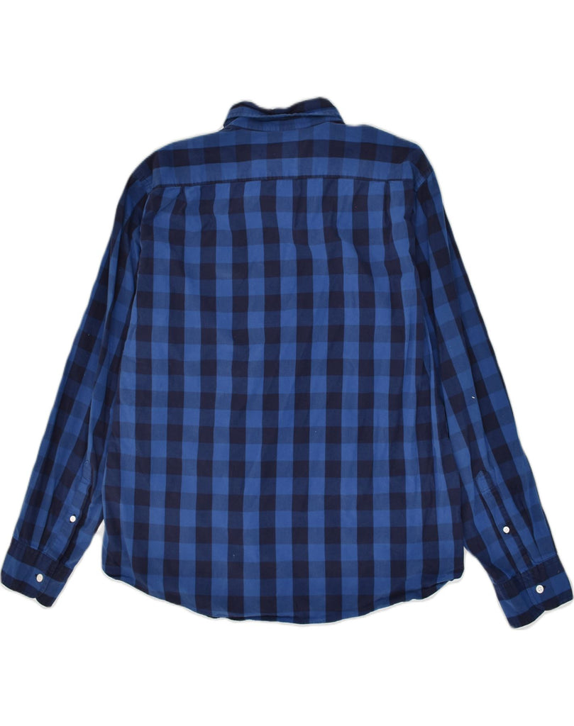 J. CREW Mens Shirt XL Blue Check Cotton | Vintage J. Crew | Thrift | Second-Hand J. Crew | Used Clothing | Messina Hembry 