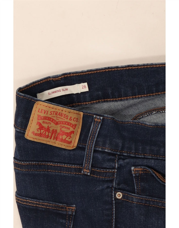 LEVI'S Womens Slimming Fit Slim Jeans W28 L31 Navy Blue