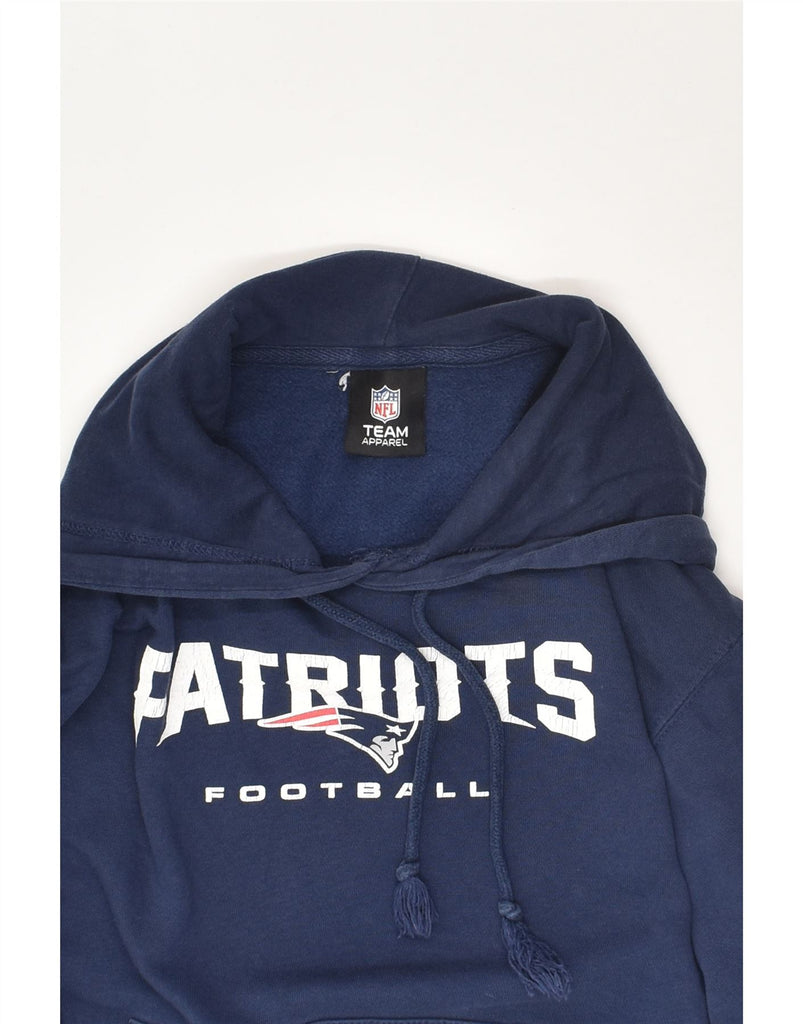 NFL Womens Graphic Hoodie Jumper UK 18 XL Navy Blue Cotton | Vintage NFL | Thrift | Second-Hand NFL | Used Clothing | Messina Hembry 