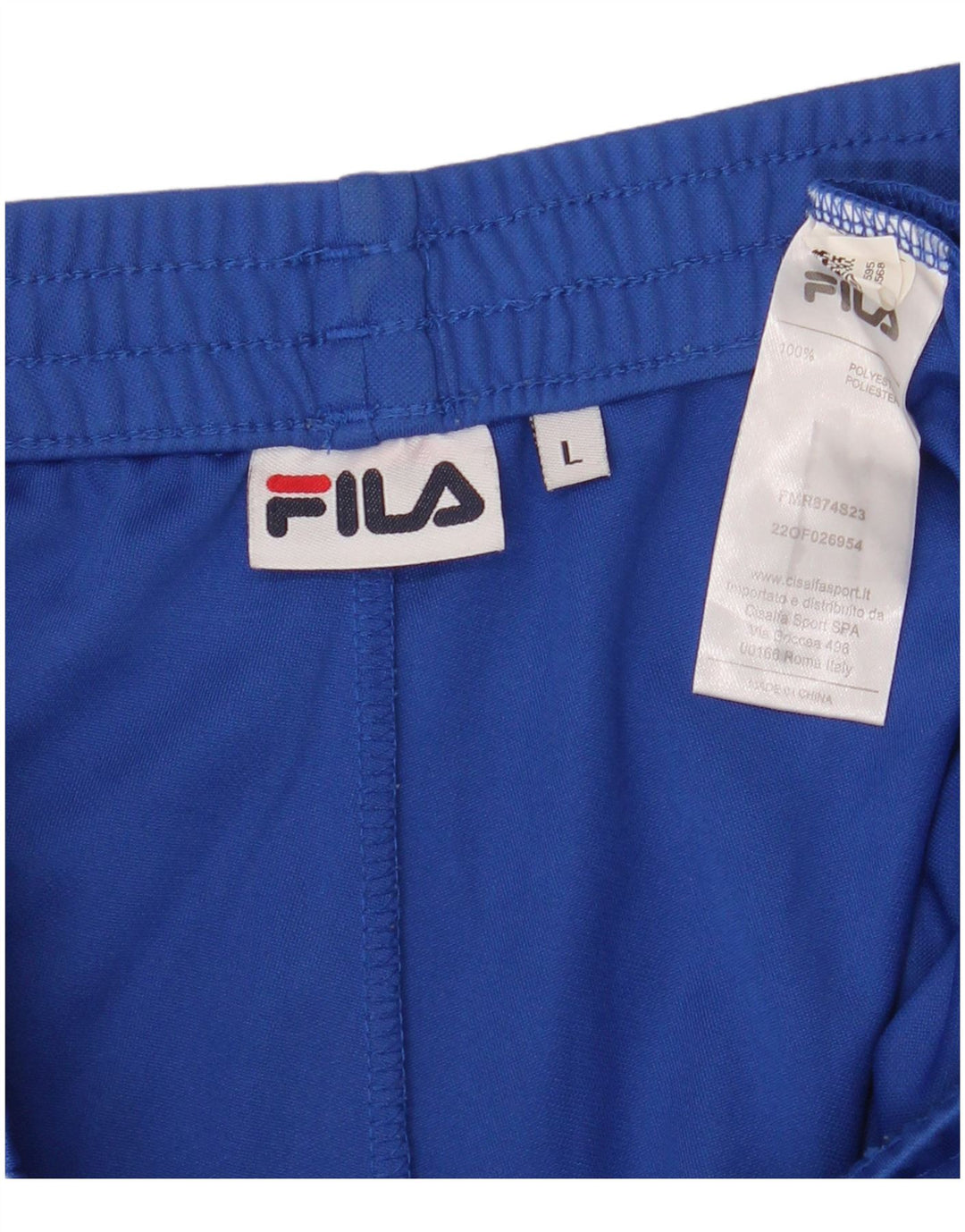 FILA Mens Graphic Sport Shorts Large  Blue Polyester