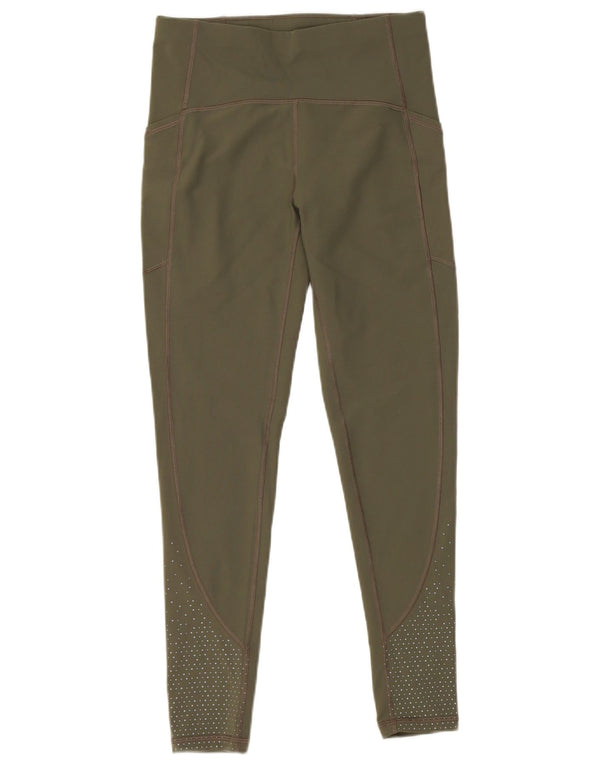Lululemon Womens Leggings US 6 Medium Green Spotted Nylon