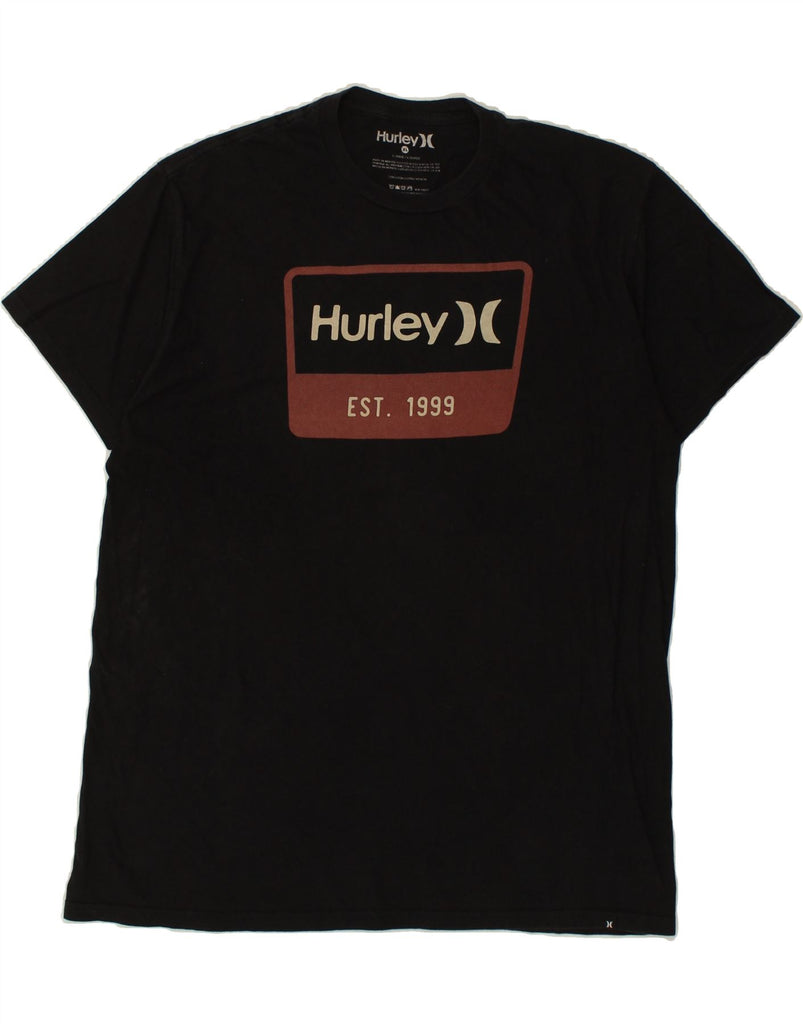 HURLEY Mens Slim Graphic T-Shirt Top XL Black Cotton | Vintage Hurley | Thrift | Second-Hand Hurley | Used Clothing | Messina Hembry 