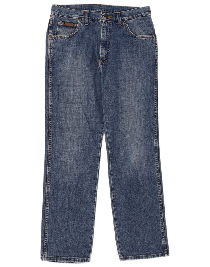 Wrangler Mens Texas Straight Jeans W32 L30 Blue Cotton