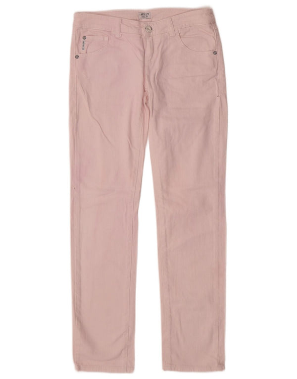 Armani Teen Girls Slim Casual Trousers 13-14 Years W28 L30 Pink Cotton