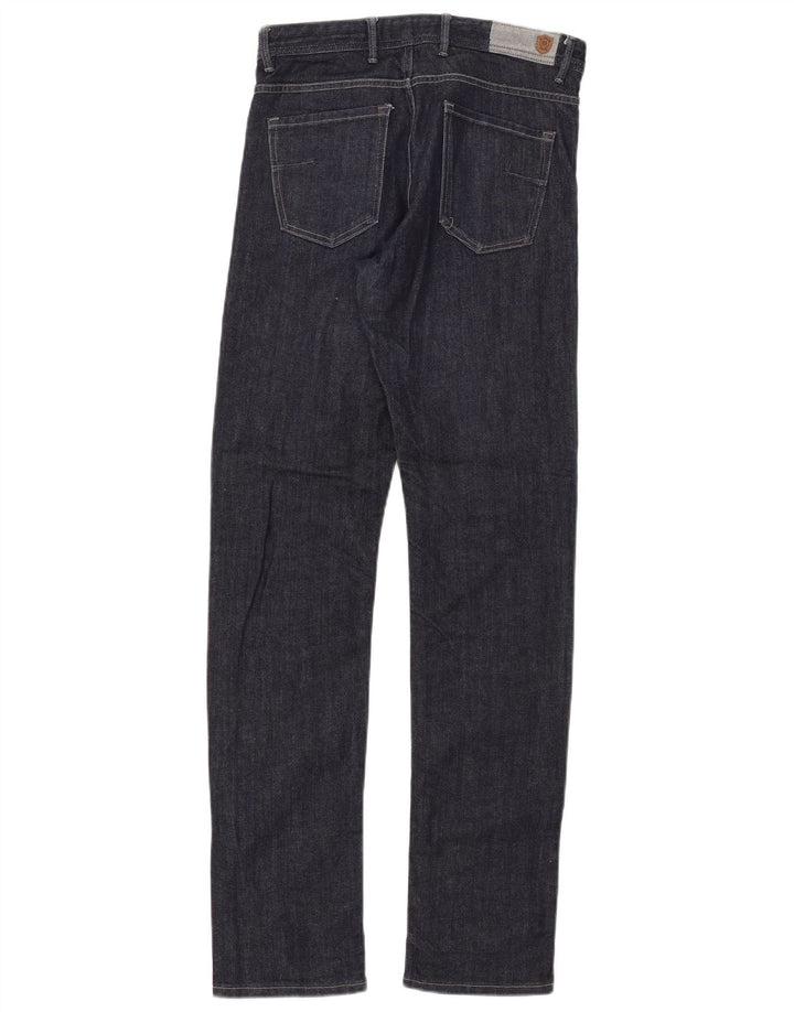 Massimo Dutti Mens Slim Jeans EU 38 Small W30 L32 Navy Blue Cotton