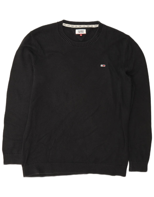 Tommy Hilfiger Mens Crew Neck Jumper Sweater 2XL Navy Blue Cotton